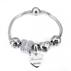 Stainless steel jewelry Pandor a Charms Bracelet wholesale
