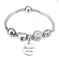 Stainless steel jewelry Pandor a Charms Bracelet wholesale