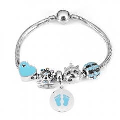 Stainless steel jewelry Pandor a Charms Bracelet wholesale
