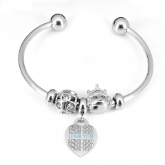 Stainless steel jewelry Pandor a Charms Bracelet wholesale