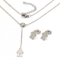 Stainless steel jewelry set Necklace and earrings Wholesale
