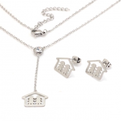 Stainless steel jewelry set Necklace and earrings Wholesale