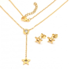 Stainless steel jewelry set Necklace and earrings Wholesale