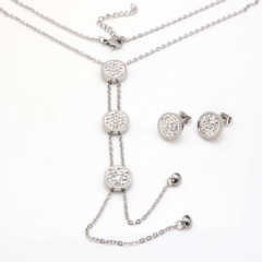 Stainless steel jewelry set Necklace and earrings Wholesale