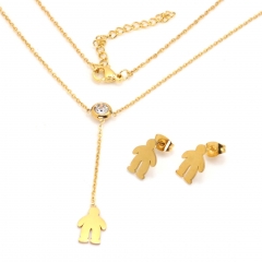 Stainless steel jewelry set Necklace and earrings Wholesale