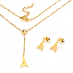 Stainless steel jewelry set Necklace and earrings Wholesale