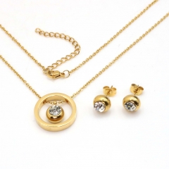Stainless steel jewelry set Necklace and earrings Wholesale
