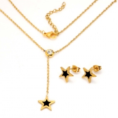 Stainless steel jewelry set Necklace and earrings Wholesale