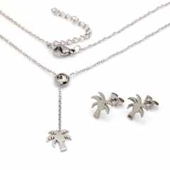 Stainless steel jewelry set Necklace and earrings Wholesale