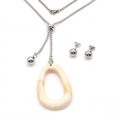 Stainless steel jewelry set Necklace and earrings Wholesale