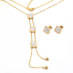 Stainless steel jewelry set Necklace and earrings Wholesale
