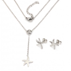 Stainless steel jewelry set Necklace and earrings Wholesale