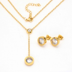 Stainless steel jewelry set Necklace and earrings Wholesale