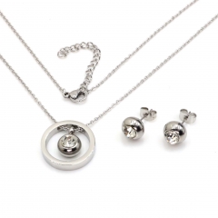Stainless steel jewelry set Necklace and earrings Wholesale