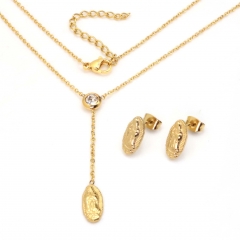 Stainless steel jewelry set Necklace and earrings Wholesale