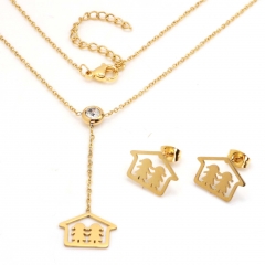 Stainless steel jewelry set Necklace and earrings Wholesale