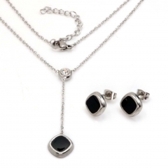 Stainless steel jewelry set Necklace and earrings Wholesale