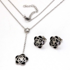Stainless steel jewelry set Necklace and earrings Wholesale