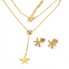 Stainless steel jewelry set Necklace and earrings Wholesale