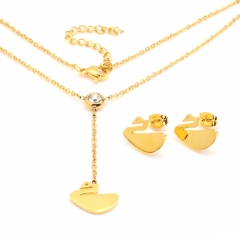 Stainless steel jewelry set Necklace and earrings Wholesale
