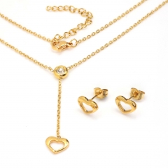 Stainless steel jewelry set Necklace and earrings Wholesale