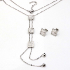Stainless steel jewelry set Necklace and earrings Wholesale