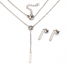 Stainless steel jewelry set Necklace and earrings Wholesale