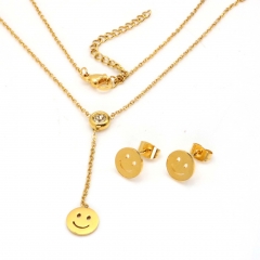 Stainless steel jewelry set Necklace and earrings Wholesale