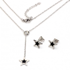 Stainless steel jewelry set Necklace and earrings Wholesale