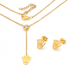 Stainless steel jewelry set Necklace and earrings Wholesale