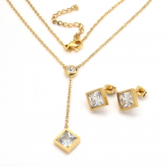 Stainless steel jewelry set Necklace and earrings Wholesale