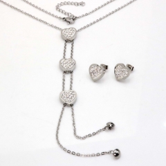 Stainless steel jewelry set Necklace and earrings Wholesale