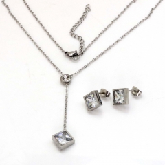 Stainless steel jewelry set Necklace and earrings Wholesale