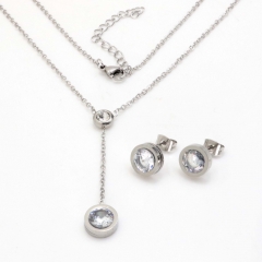 Stainless steel jewelry set Necklace and earrings Wholesale