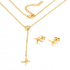 Stainless steel jewelry set Necklace and earrings Wholesale