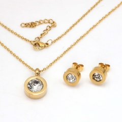 Stainless steel jewelry set Necklace and earrings Wholesale