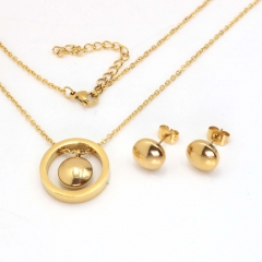 Stainless steel jewelry set Necklace and earrings Wholesale