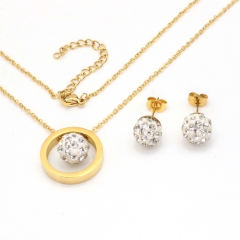 Stainless steel jewelry set Necklace and earrings Wholesale