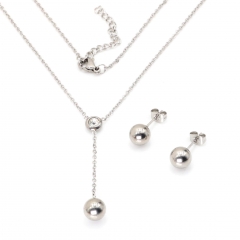 Stainless steel jewelry set Necklace and earrings Wholesale