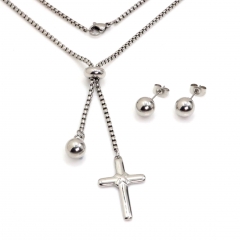 Stainless steel jewelry set Necklace and earrings Wholesale