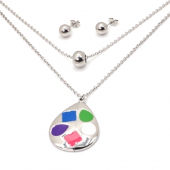 Stainless steel jewelry set Necklace and earrings Wholesale