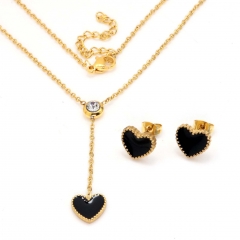 Stainless steel jewelry set Necklace and earrings Wholesale