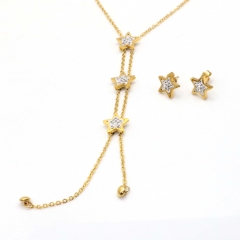 Stainless steel jewelry set Necklace and earrings Wholesale