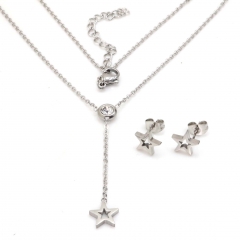 Stainless steel jewelry set Necklace and earrings Wholesale