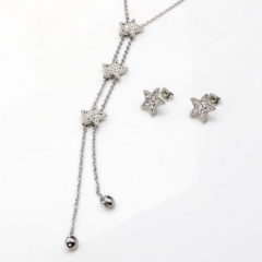 Stainless steel jewelry set Necklace and earrings Wholesale
