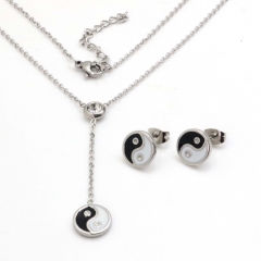 Stainless steel jewelry set Necklace and earrings Wholesale