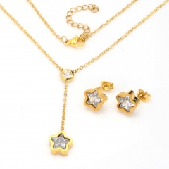Stainless steel jewelry set Necklace and earrings Wholesale