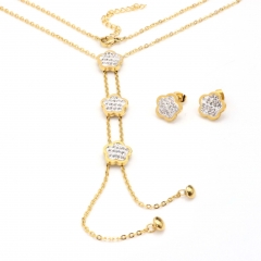 Stainless steel jewelry set Necklace and earrings Wholesale