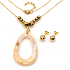 Stainless steel jewelry set Necklace and earrings Wholesale