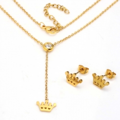 Stainless steel jewelry set Necklace and earrings Wholesale